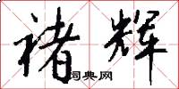 褚辉怎么写好看
