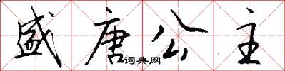 盛唐公主怎么写好看