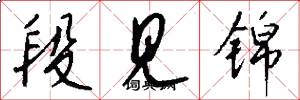 段见锦怎么写好看