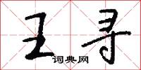 王寻怎么写好看