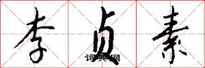 李贞素怎么写好看