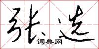张选怎么写好看