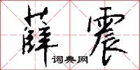 薛震怎么写好看