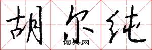 胡尔纯怎么写好看