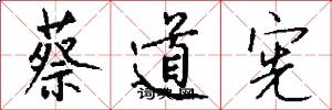 蔡道宪怎么写好看