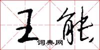 王能怎么写好看