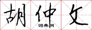 胡仲文怎么写好看