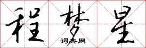 程梦星怎么写好看