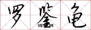 罗鉴龟怎么写好看