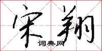 宋翔怎么写好看
