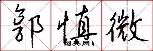 郭慎微怎么写好看