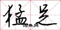 猛足怎么写好看