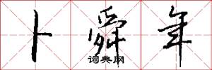 卜舜年怎么写好看