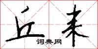 丘耒怎么写好看