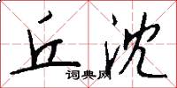 丘沈怎么写好看