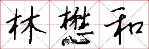 林懋和怎么写好看