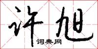 许旭怎么写好看