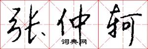 张仲轲怎么写好看