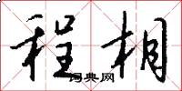 程相怎么写好看