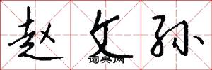 赵文孙怎么写好看