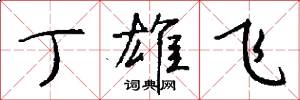 丁雄飞怎么写好看