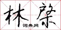 林棨怎么写好看