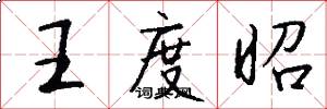 王度昭怎么写好看