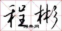 程彬怎么写好看