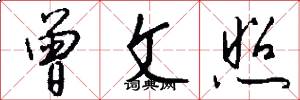曾文照怎么写好看