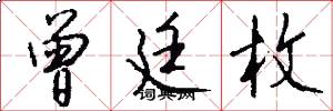 曾廷枚怎么写好看