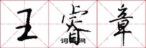 王睿章怎么写好看