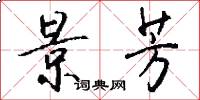 景芳怎么写好看