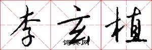 李玄植怎么写好看
