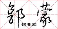 郭蒙怎么写好看