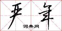 严年怎么写好看