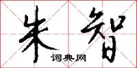 朱智怎么写好看