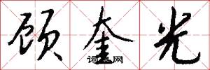 顾奎光怎么写好看
