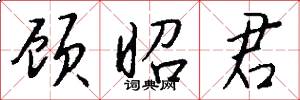 顾昭君怎么写好看