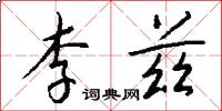 李兹怎么写好看