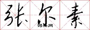 张尔素怎么写好看