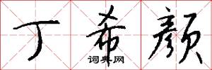 丁希颜怎么写好看