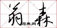 翁森怎么写好看