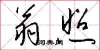 翁照怎么写好看