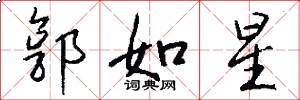 郭如星怎么写好看
