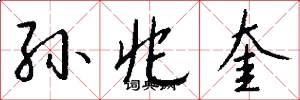 孙兆奎怎么写好看