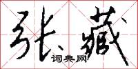 张藏怎么写好看