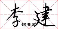 李建怎么写好看