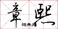 章熙怎么写好看