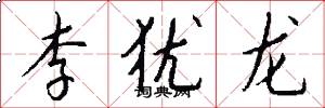 李犹龙怎么写好看