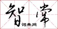 智常怎么写好看